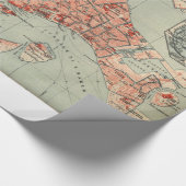 ヴィンテージヴェネツィアの地図（1920年） ラッピングペーパー (角)