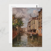 ヴィンテージヴェネツィアアントニオレトヴェネチアンカナル ポストカード (正面/裏面)