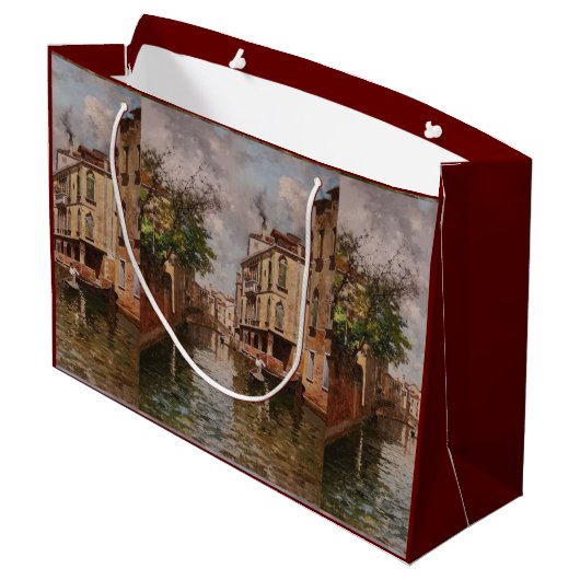 ヴィンテージヴェネツィアアントニオレトヴェネチアンカナル ラージペーパーバッグ (裏面アングル)