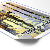 ヴィンテージヴェネツィアイタリアのゴンドラヴェネスリドポスター ポスター (角)