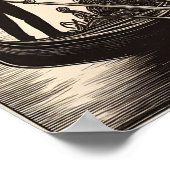 ヴィンテージヴェネツィアイタリアのゴンドラ旅行ポスター ポスター (角)