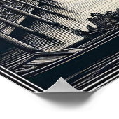 ヴィンテージヴェネツィアイタリアのゴンドラ旅行ポスター ポスター (角)