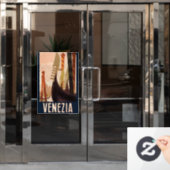 ヴィンテージヴェネツィアイタリアゴンドラトラベル ウィンドウサイン (オフィスドア)