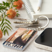ヴィンテージヴェネツィアイタリアゴンドラトラベル キーホルダー (正面右)
