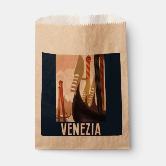 ヴィンテージヴェネツィアイタリアゴンドラトラベル フェイバーバッグ (正面)