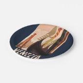 ヴィンテージヴェネツィアイタリアゴンドラトラベル ペーパープレート (アングル)