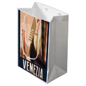 ヴィンテージヴェネツィアイタリアゴンドラトラベル ミディアムペーパーバッグ (正面アングル)