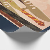 ヴィンテージヴェネツィアイタリアゴンドラトラベル ラッピングペーパー (角)