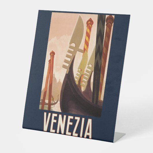 ヴィンテージヴェネツィアイタリアゴンドラトラベル 台座サイン (正面)