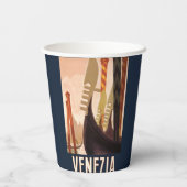 ヴィンテージヴェネツィアイタリアゴンドラトラベル 紙コップ (裏面)