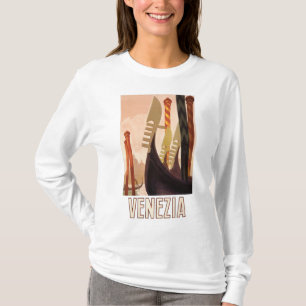 ヴィンテージヴェネツィアイタリアゴンドラトラベル Tシャツ