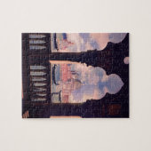 ヴィンテージヴェネツィアイタリアトラベルイラストレーションアート ジグソーパズル (横)