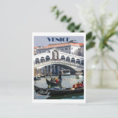 ヴィンテージヴェネツィアイタリアンゴンドラトラベル ポストカード (スタンド正面)