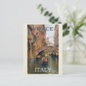 ヴィンテージヴェネツィアイタリアンゴンドラトラベル ポストカード (スタンド正面)