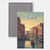 ヴィンテージヴェネツィアイタリア旅行お土産 マグネット (正面/裏面)