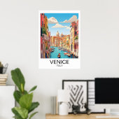 ヴィンテージヴェネツィアイタリア旅行作品 ポスター (ホームオフィス)