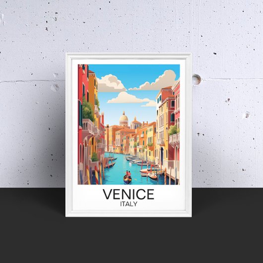 ヴィンテージヴェネツィアイタリア旅行作品 ポスター