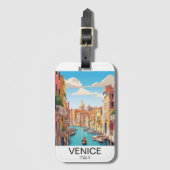 ヴィンテージヴェネツィアイタリア旅行作品 ラゲッジタグ (正面縦)