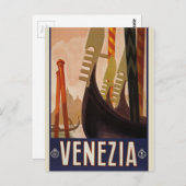 ヴィンテージヴェネツィアイタリア旅行観光 ポストカード (正面/裏面)