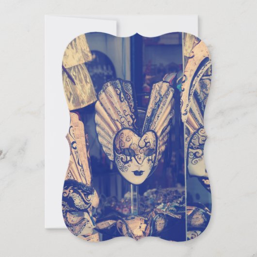 ヴィンテージヴェネツィアカーニバルマスク 招待状 (正面)