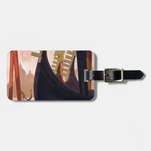 ヴィンテージヴェネツィアゴンドラ荷物タグ ラゲッジタグ (正面横)