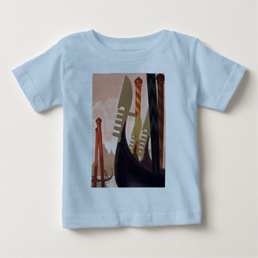ヴィンテージヴェネツィアゴンドラ ベビーTシャツ (正面)