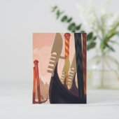 ヴィンテージヴェネツィアゴンドラ ポストカード (スタンド正面)