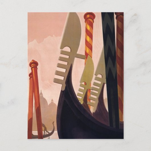 ヴィンテージヴェネツィアゴンドラ ポストカード (正面)