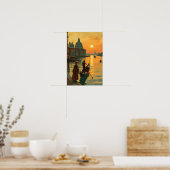 ヴィンテージヴェネツィアサンセット ポスター (キッチン)