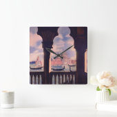 ヴィンテージヴェネツィアトラベルスクエアウォールクロック スクエア壁時計 (ホーム)