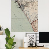 ヴィンテージヴェネツィアビーチカリフォルニアの地図（1923年） ポスター (ホームオフィス)