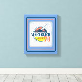 ヴィンテージヴェネツィアビーチ1978サーフアートポスター キャンバスプリント (インサイチュ (ウッドフロア))