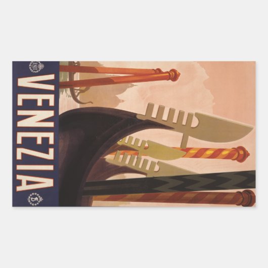 ヴィンテージヴェネツィアヴェネツィアイタリア 長方形シール (正面)