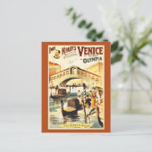 ヴィンテージヴェネツィア今日のリアルト橋 ポストカード (スタンド正面)