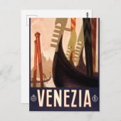 ヴィンテージヴェネツィア、イタリア旅行 ポストカード (正面/裏面)