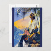 ヴィンテージヴェラクルス旅行観光アートワーク ポストカード (正面/裏面)