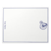 ヴィンテージヴェロピードペニーファーティンバイクブルー ノートパッド (正面)