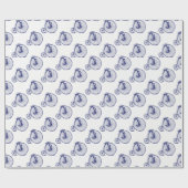 ヴィンテージヴェロピードペニーファーティンバイクブルー ラッピングペーパー (フラット)