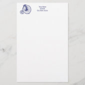 ヴィンテージヴェロピードペニーファーティンバイクブルー 便箋 (正面)