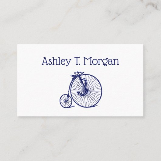 ヴィンテージヴェロピードペニーファーティンバイクブルー 名刺 (正面)