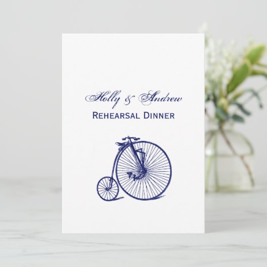 ヴィンテージヴェロピードペニーファーティンバイクブルー 招待状 (スタンド正面)