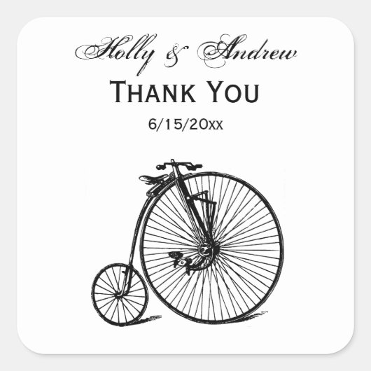 ヴィンテージヴェロピードペニー農機自転車 スクエアシール (正面)