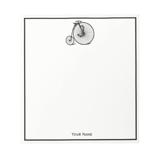 ヴィンテージヴェロピードペニー農機自転車 ノートパッド (正面)