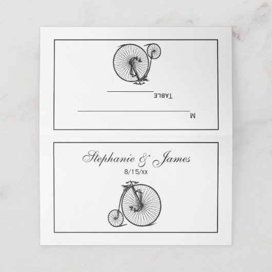 ヴィンテージヴェロピードペニー農機自転車 プレイスカード (外部開封)