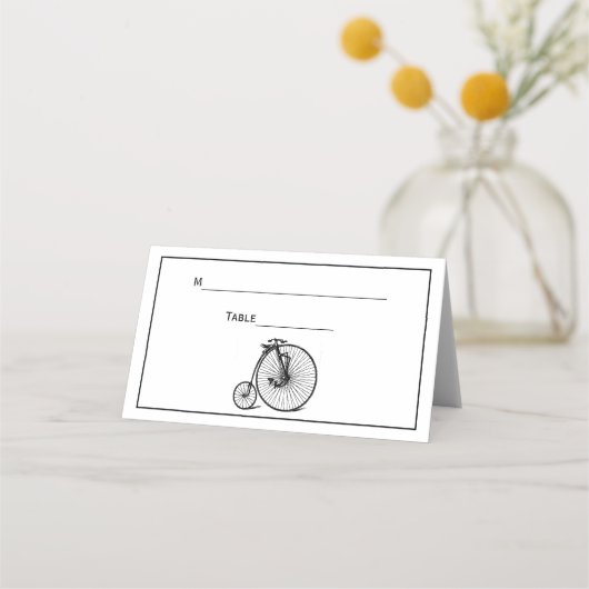 ヴィンテージヴェロピードペニー農機自転車 プレイスカード (裏面)