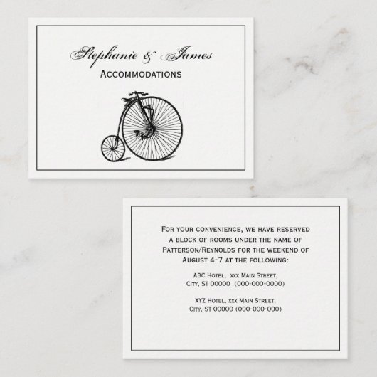 ヴィンテージヴェロピードペニー農機自転車 名刺 (正面/裏面)