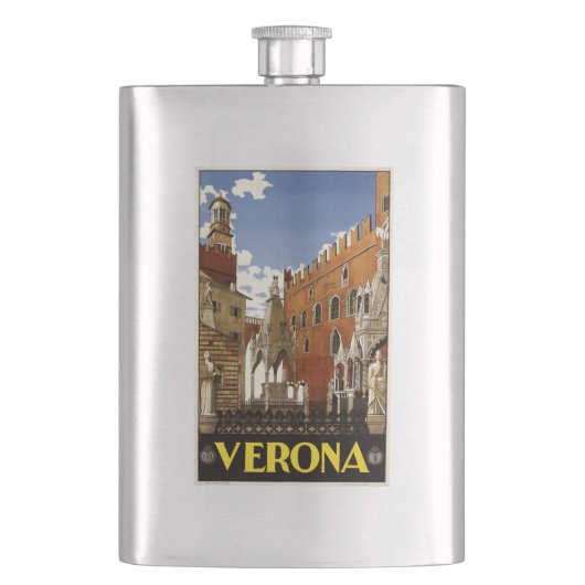 ヴィンテージヴェローナイタリアフラスコ フラスク (正面)