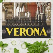 ヴィンテージヴェローナイタリア建築旅行 キッチンタオル (折り畳み)