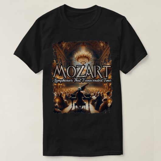 ヴィンテージヴォルフガングアマデウスモツァルト Tシャツ (デザイン正面)