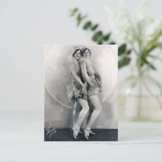 ヴィンテージヴォードヴィルダンスデュオフェザーボーズ ポストカード (スタンド正面)